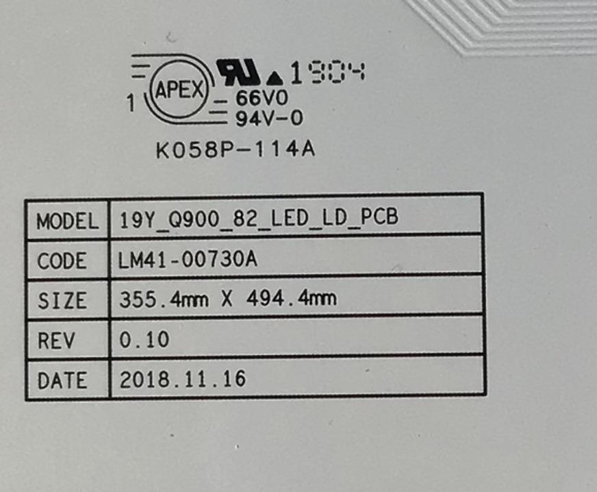 KIT DE LED'S PARA TV SAMSUNG (10 PIEZAS) / NUMERO DE PARTE BN96-48403A / LM41-00730A / 19Y_Q900_82_LED_LD_PCB / K058P-114A / 48403A / PANEL CY-TR082JLLV1H / MODELO QN82Q900RBFXZA - Imagen 3